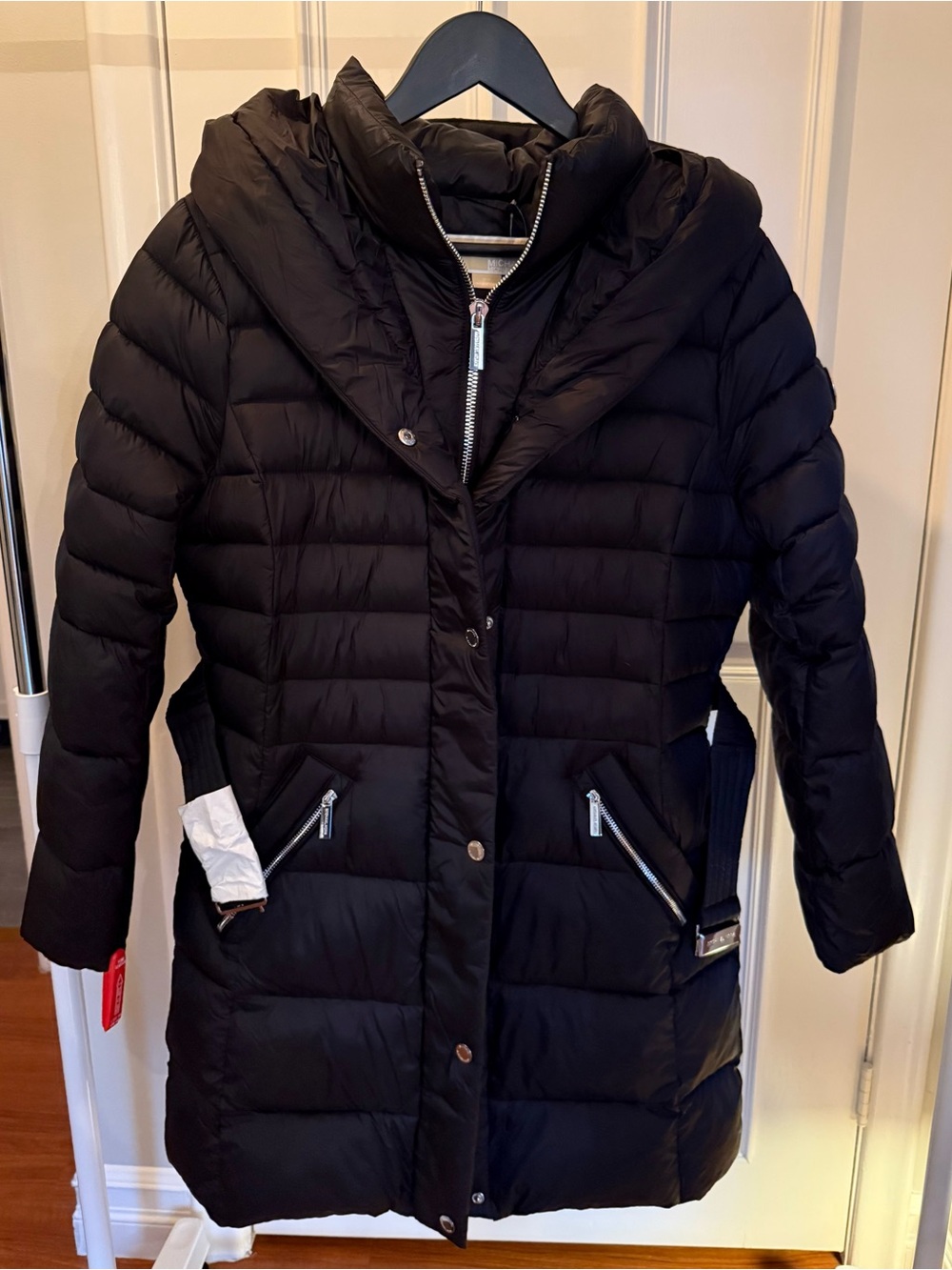 Michael Kors Black Hooded Puffer Jacket